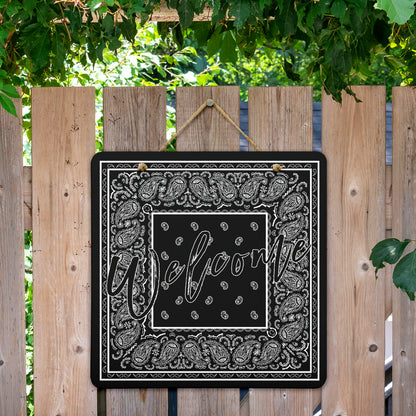 Black Bandana Door Signs