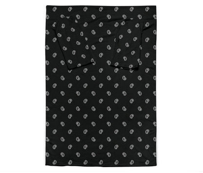 Black and White Bandana Monk Blankets