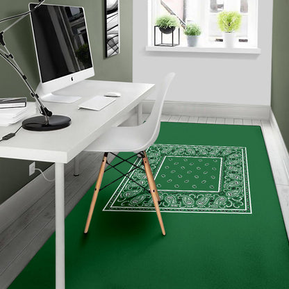 Classic Green Bandana Area Rugs - Minimal