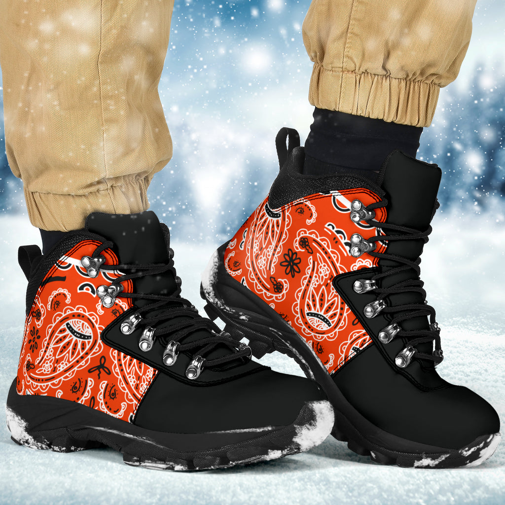 Perfect Orange Bandana Alpine Boots