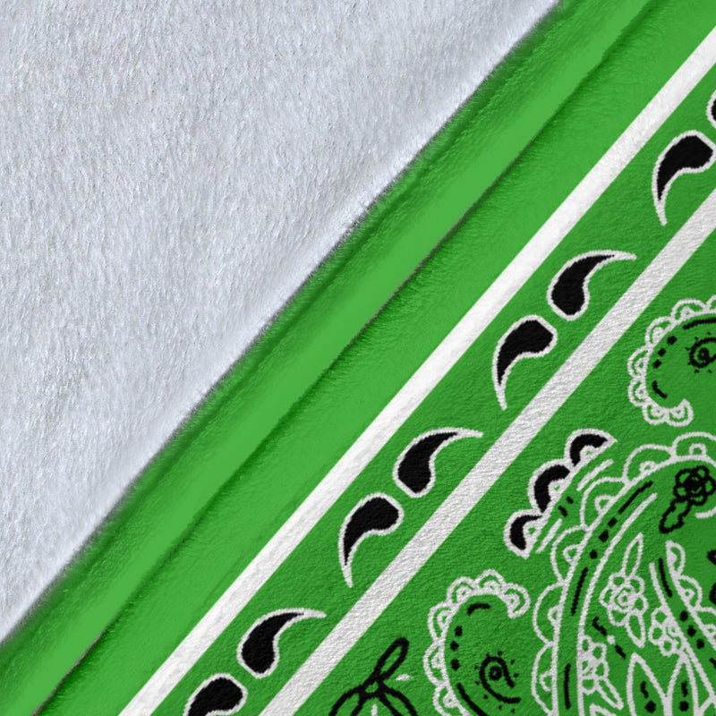 Green Bandana Fleece Throw Blanket Details