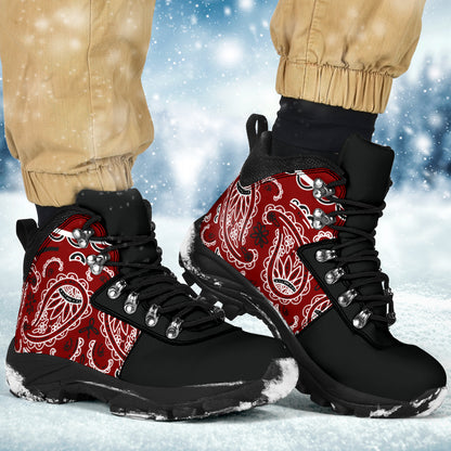 Maroon Bandana Alpine Boots