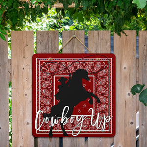 Maroon Bandana Door Signs