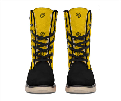Gold and Black Bandana Women's Winter Boots