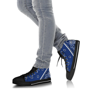 Royal Blue Bandana High Top Sneakers