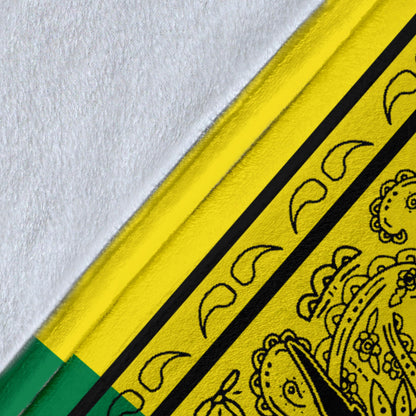 Ultra Plush Rasta 420 Bandana Throw Blanket