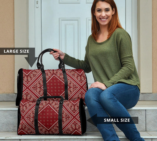 Maroon Bandana Travel Bag