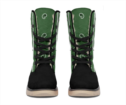 Classic Green Bandana Women's Winter Boots