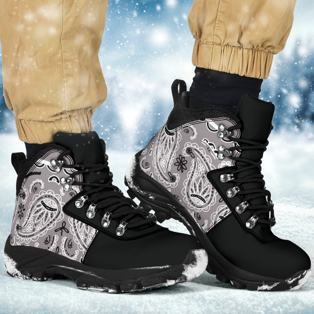 Gray Bandana Alpine Boots