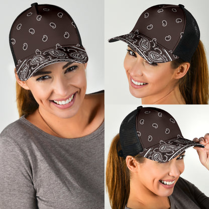Coffee Brown Bandana Overload Mesh Back Cap