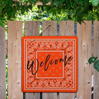 Orange Bandana Door Signs