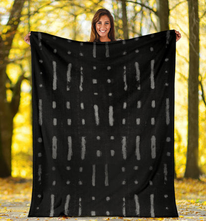 Mud Cloth Tribal Pattern Fleece Blanket