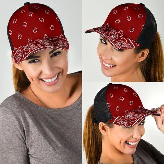 maroon bandana hat
