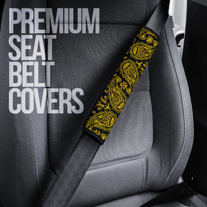 Black Gold Bandana Seat Belt Cover - 3 Styles