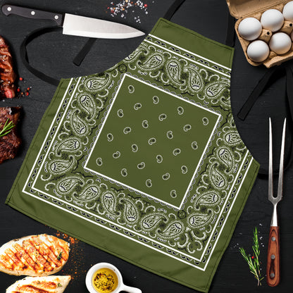 Army Green Big Bandana Apron
