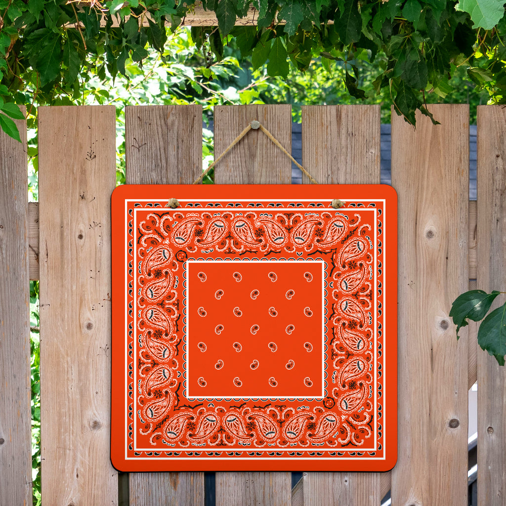 Orange Bandana Door Signs