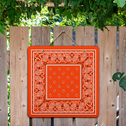 Orange Bandana Door Signs