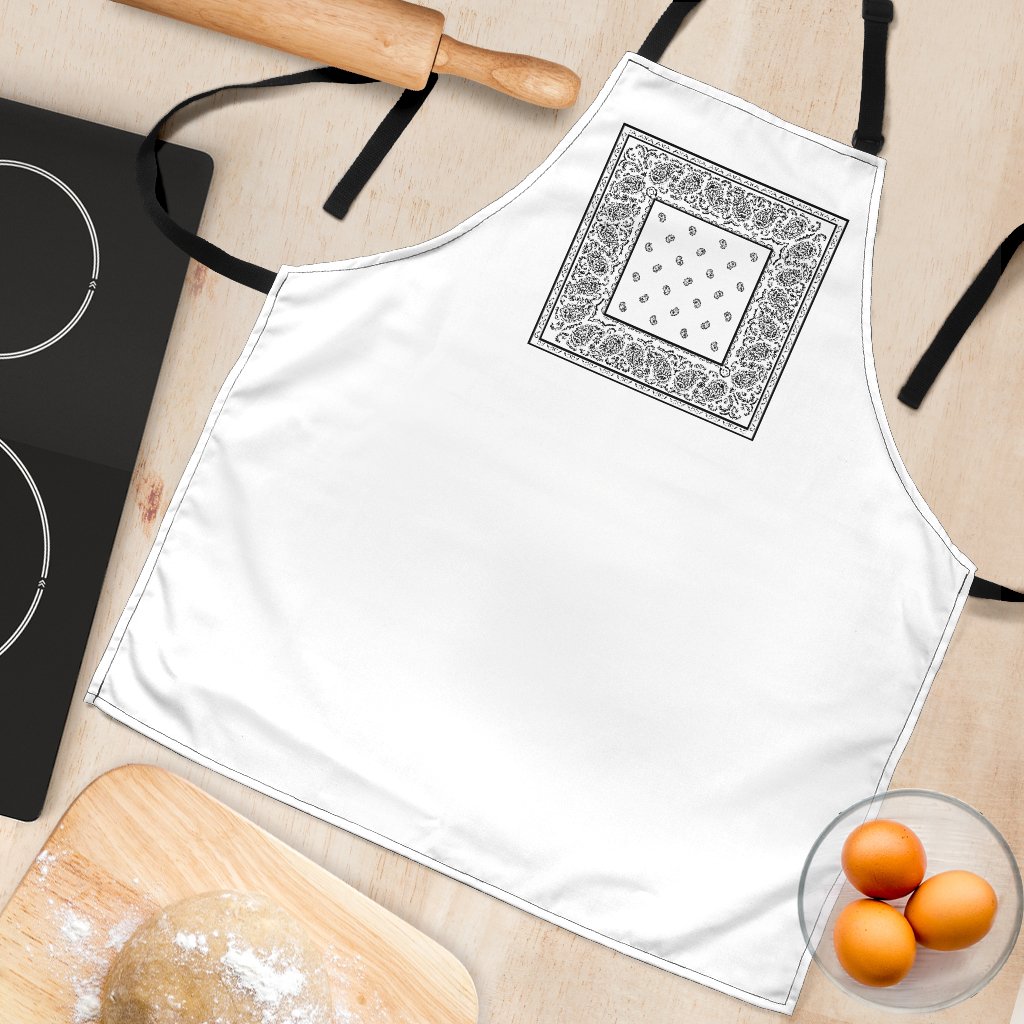 White Bandana Aprons in Kitchen