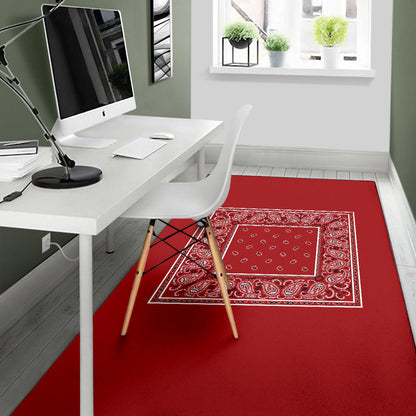 Classic Red Bandana Area Rugs - Minimal