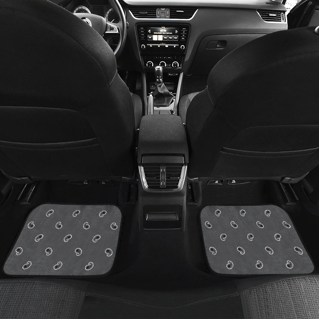 Quad Classic Gray Bandana Car Mats - Fancy