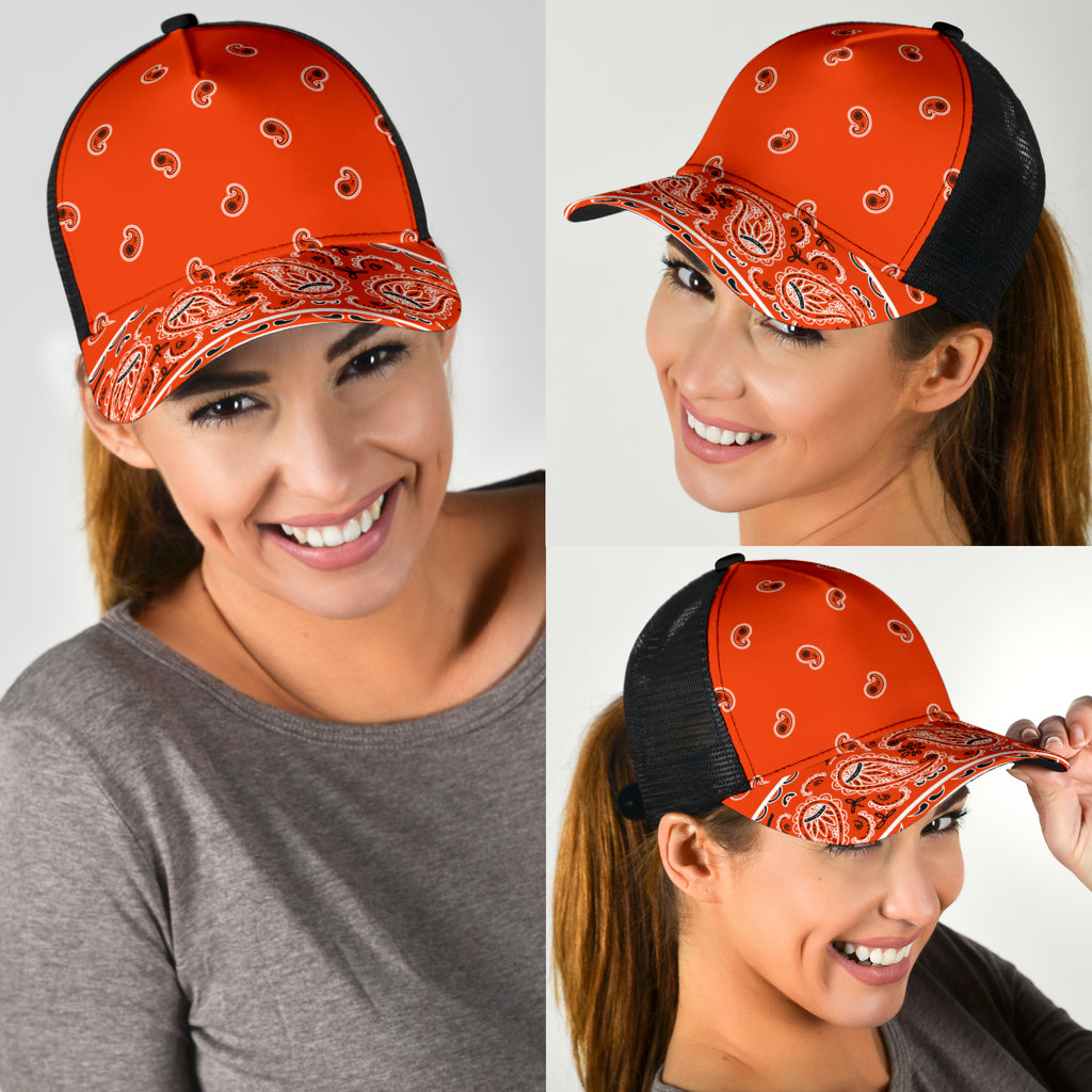 orange bandana ball caps