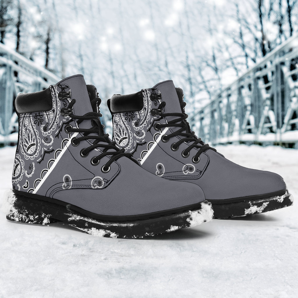 Classic Gray Bandana All Season Boots