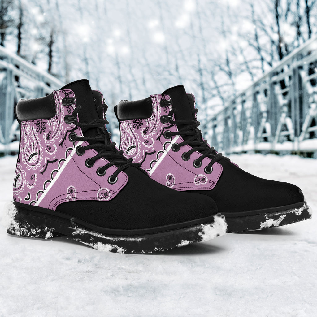 Mauve Bandana Blackout All Season Boots