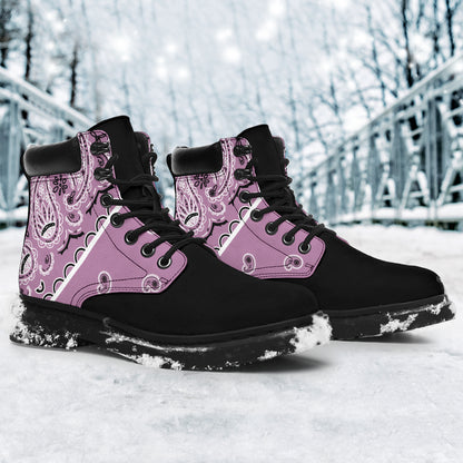 Mauve Bandana Blackout All Season Boots