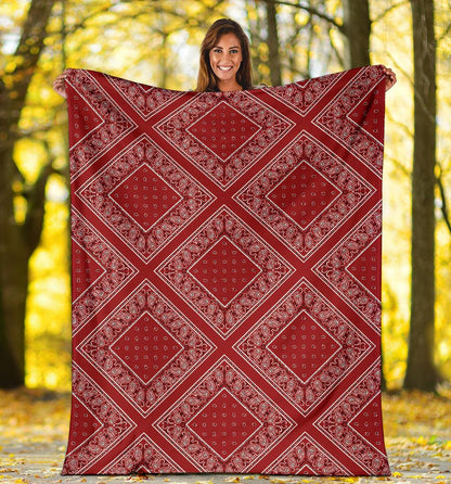 Red Bandana Throw Blanket