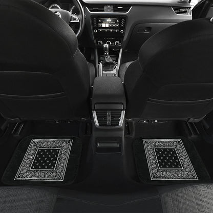 Quad Black Bandana Car Mats - Minimal