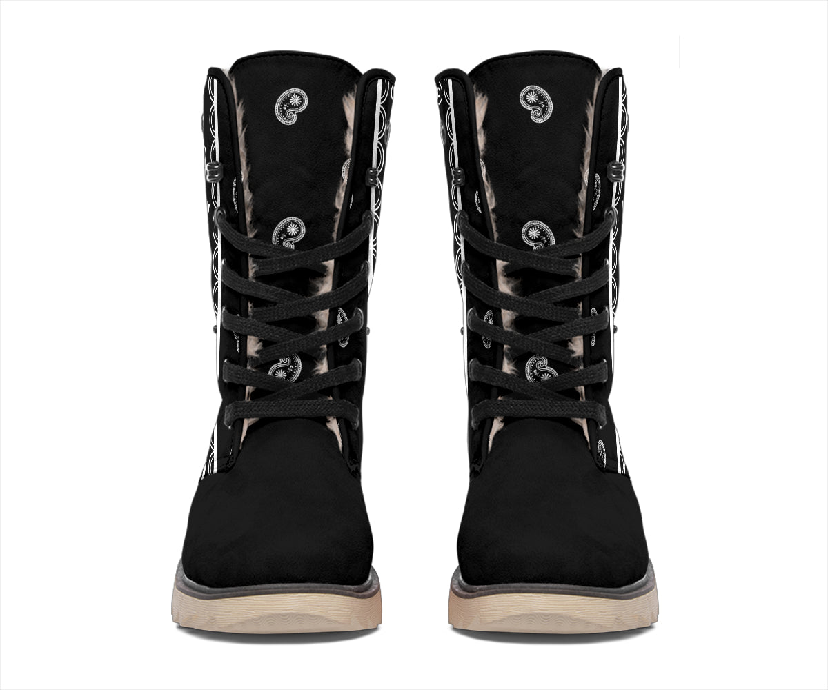 Black Bandana Women's Winter Boots