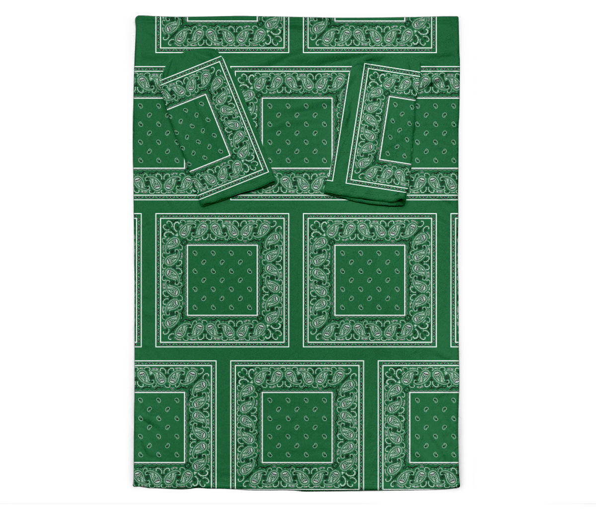 Classic Green Bandana Monk Blankets