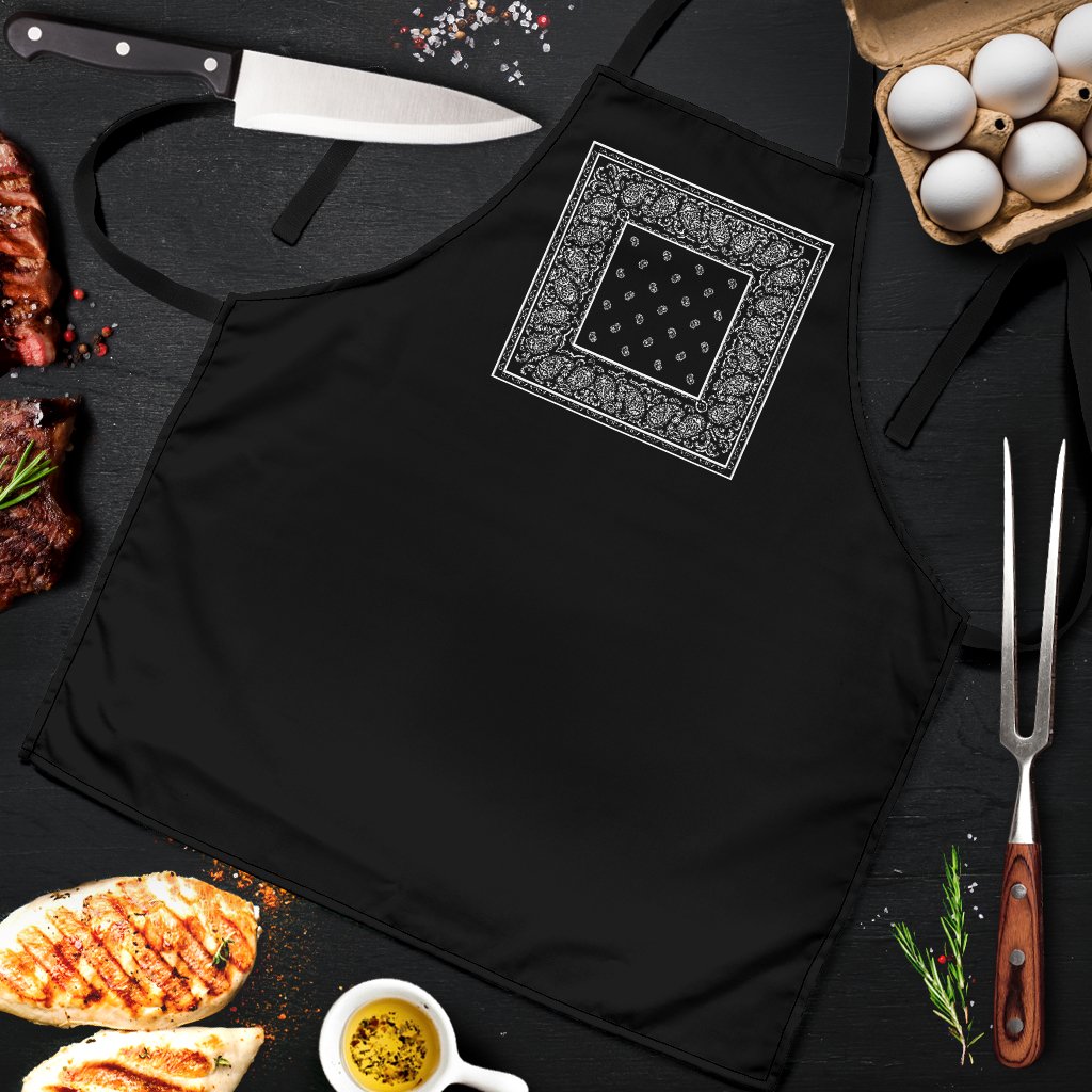 Black Bandana Cooking Aprons