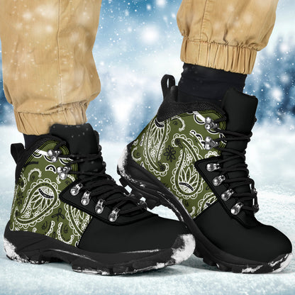 Army Green Bandana Alpine Boots
