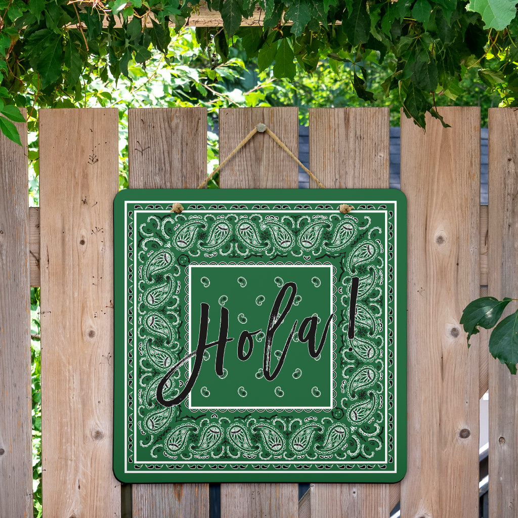 Classic Green Bandana Door Signs
