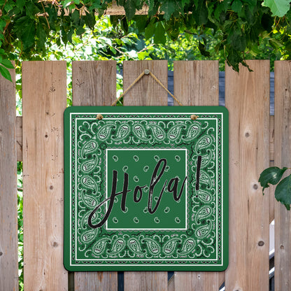Classic Green Bandana Door Signs