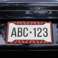 Maroon Red Bandana License Plate Frame