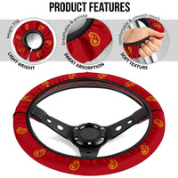 Red and Gold Bandana Wheel Covers - 3 Styles