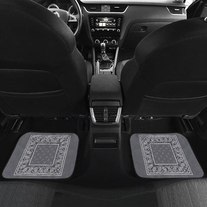 Quad Classic Gray Bandana Car Mats - Minimal