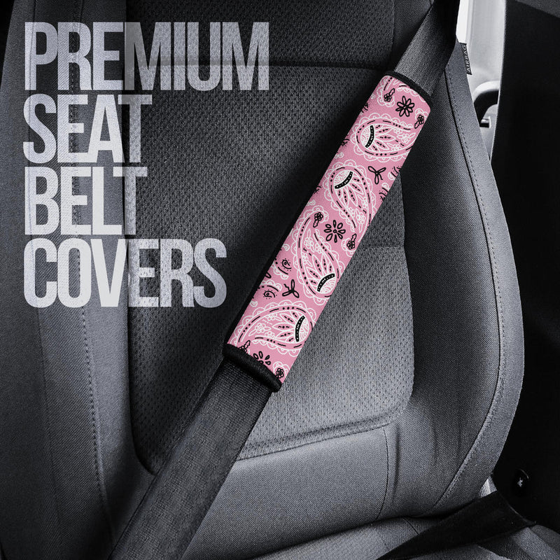 Pink Bandana Seat Belt Covers - 3 Styles