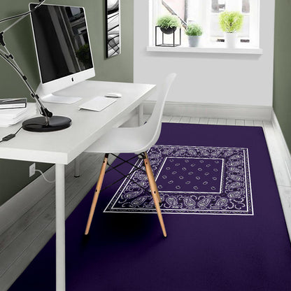 Royal Purple Bandana Area Rugs - Minimal