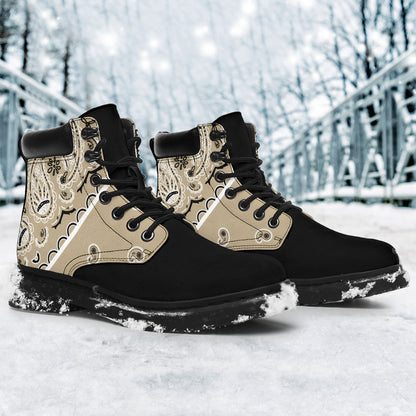 Khaki Bandana Blackout All Season Boots