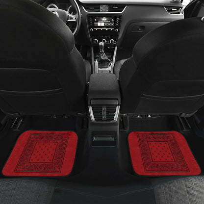 Quad Red with Black Bandana Car Mats - Minimal