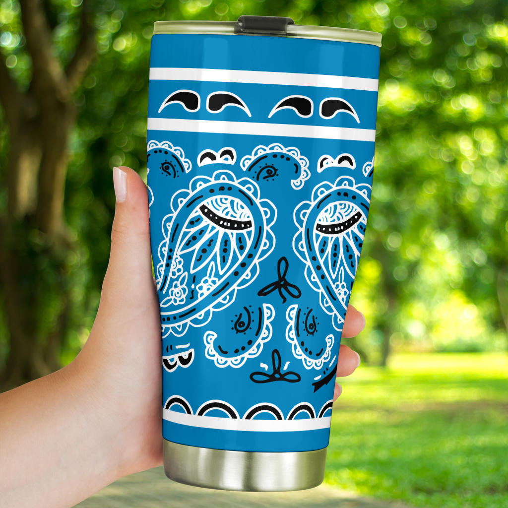 Sky Blue Bandana Tumblers