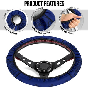 Blue and Black Bandana Steering Wheel Covers - 3 Styles