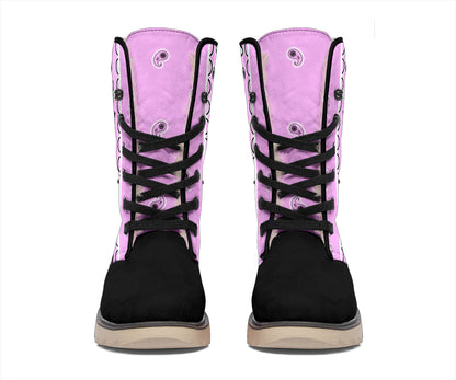 Light Pink Bandana Women's Winter Boots