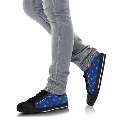 Canvas Low Top Sneakers - Royal Blue Paisley