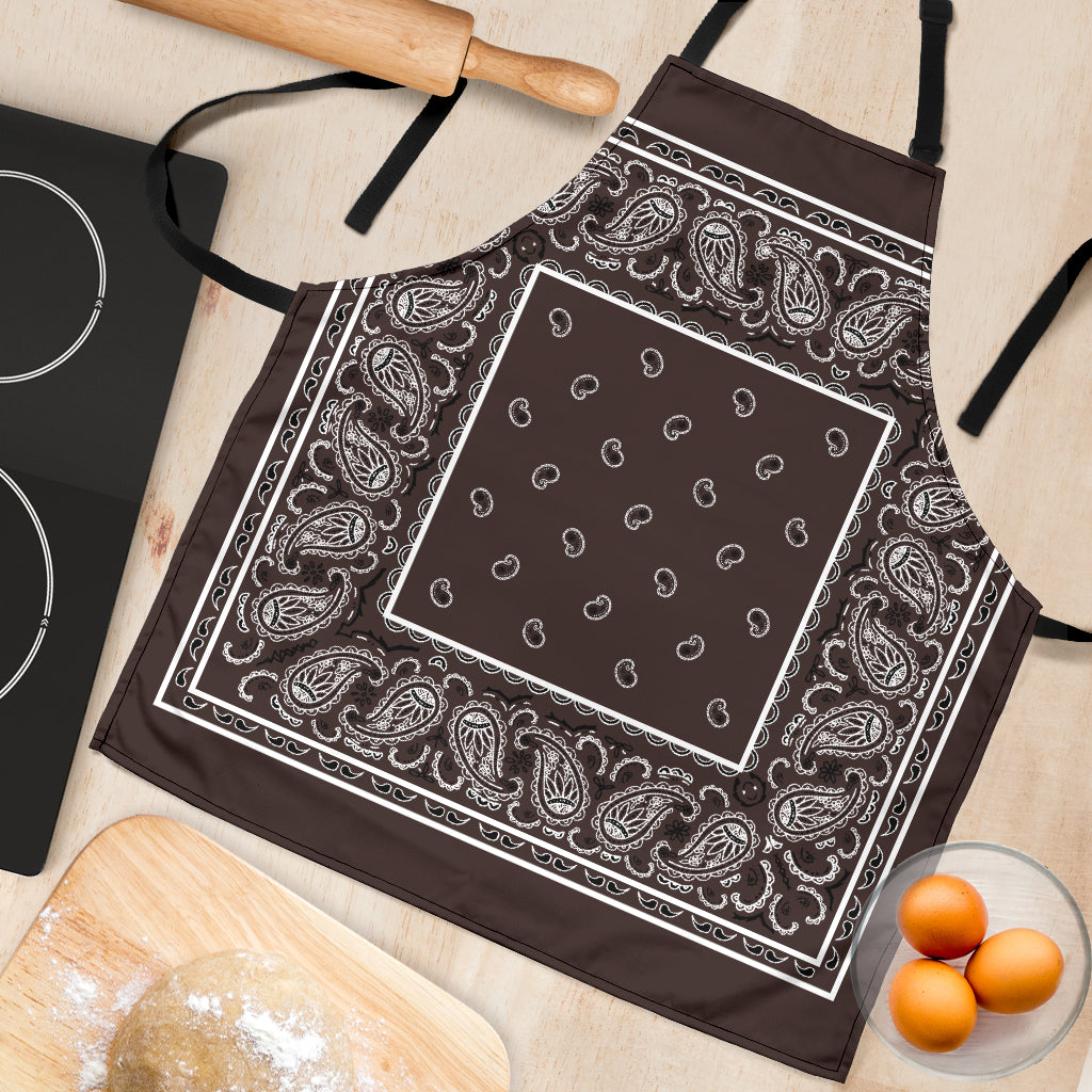 Coffee Brown Big Bandana Apron