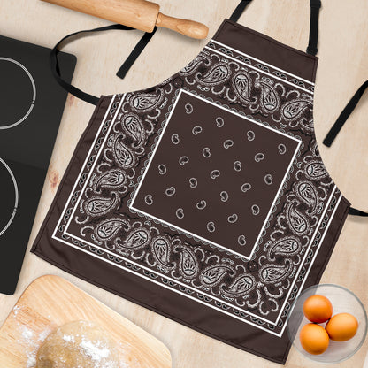 Coffee Brown Big Bandana Apron