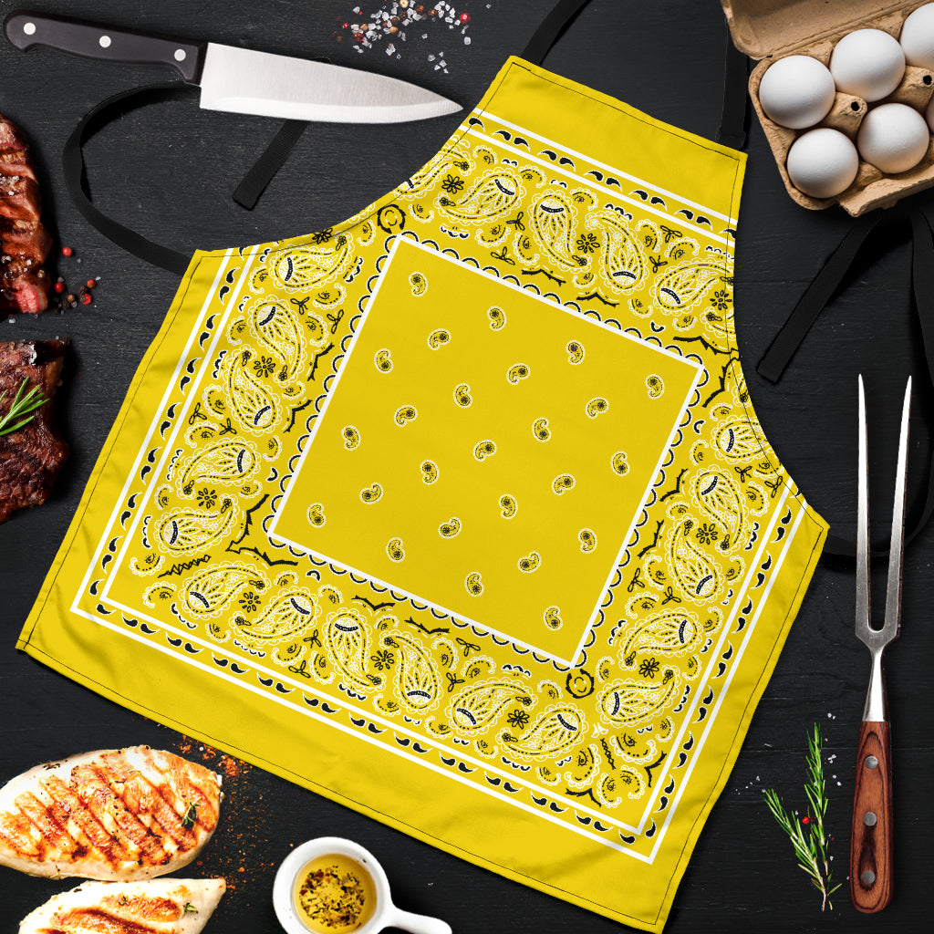 Yellow Bandana Apron on Table